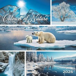 Falinaptár képes 330 x 330 mm, fehér lapokkal Colours of Nature Dayliner 2026. Író- irodaszer, papíráru Dayliner