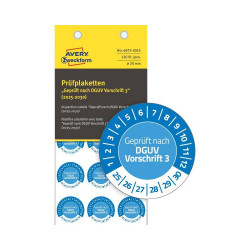 Etikett címke o20mm időjárásálló öntapadó plakett 2025-2030 15 címke/lap 8 ív/csomag Avery kék Író- irodaszer, papíráru Avery