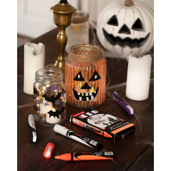 Krétamarker folyékony 1,8-2,5mm Uni-Posca PWE-5M 4 db-os Halloween készlet Író- irodaszer, papíráru Uni