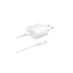 Töltő hálózati SAMSUNG Type-C aljzat (45W, PD gyorstöltő + 100cm Type-C kábel) fehér Telefontöltő Samsung