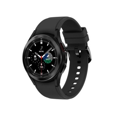 Okosóra SAMSUNG Galaxy Watch 4 Classic (eSIM, szilikon csuklópánt, alumínium, 46mm) fekete