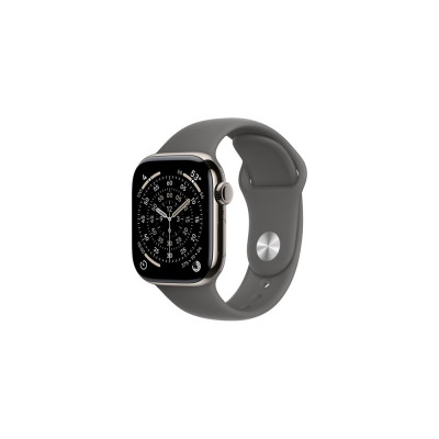 Okosóra APPLE Watch S10 Cellular 42mm Natural titanium Case with Stone Grey Sport Band - M/L