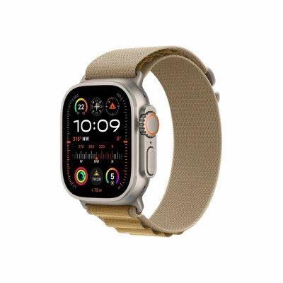 Okosóra APPLE Watch Ultra2 v2 Cellular 49mm Natural titanium Case with Tan Alpine Loop - Medium