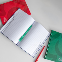 Golyóstoll 0,5mm, nyomógombos Eco Pen, test piros, írásszín kék Író- irodaszer, papíráru Ico