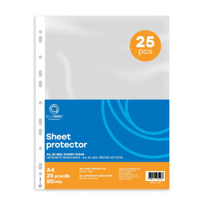 Genotherm lefűzhető, A4, 50 micron fényes víztiszta Bluering® 25 db/csomag, 4 csomag/karton kínáló Genotherm lefűzhető, A4, 50 micron fényes víztiszta Bluering® 25 db/csomag, 4 csomag/karton kínáló