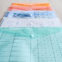 Irattartó tasak A4, PP patentos Bluering® transzparens pink