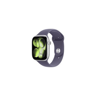 Okosóra Apple Watch S11 GPS 46mm Silver Aluminium Case with Purple Fog Sport Band - M/L