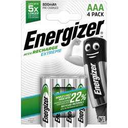 Akkumulátor AAA mikro 800mAh Extreme 4 db/csomag, Energizer Irodatechnika, kellékei Energizer