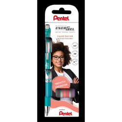 Rollertoll zselés 0.7mm, Pentel EnerGel BL77-4, írásszín korall, orgona, szürke, türkiz Író- irodaszer, papíráru Pentel