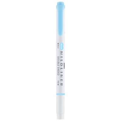 Szövegkiemelő 1,0/3,5 mm, kétvégű, Zebra Mildliner Fluorescent, kék