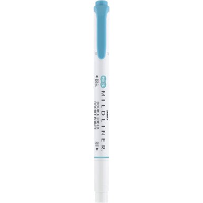 Szövegkiemelő 1,0/3,5 mm, kétvégű, Zebra Mildliner Warm, füstkék