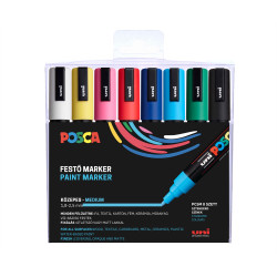 Dekormarker 1,8-2,5mm, Uni Posca PC-5M 8 db-os Manga készlet Író- irodaszer, papíráru Uni