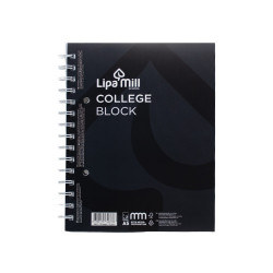 Spirálfüzet A5, 70lap vonalas perforált lyukasztott Lipa Mill vegyes színekben
