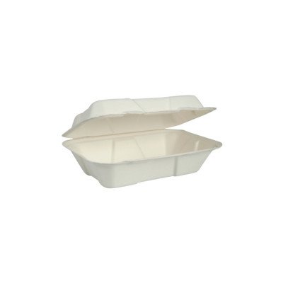 Papírdoboz ételes 18,28 x 13,71 x 6,85 cm komposztálható cukornád 150 db/csomag natúr