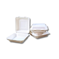 Papírdoboz ételes 1 részes HP4, 23 x 23 x 8 cm komposztálható cukornád 100 db/csomag, natúr Elviteles doboz Egyéb