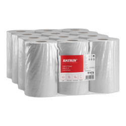 Kéztörlő 2 rétegű belsőmagos tekercses átmérő: 14 cm 300 lap/75 m/tekercs 12 tekercs/csomag S Katrin_97470 fehér Iroda üzemeltetés, munkavédelem Katrin