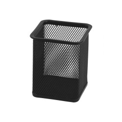 Fémhálós írószertartó pohár szögletes Fornax fekete Író- irodaszer, papíráru Fornax