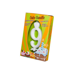 Számgyertya csomagolt 9 fehér Iroda üzemeltetés, munkavédelem Egyéb