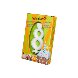 Számgyertya csomagolt 8 fehér Iroda üzemeltetés, munkavédelem Egyéb