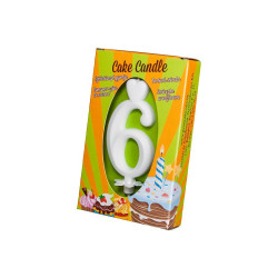 Számgyertya csomagolt 6 fehér Iroda üzemeltetés, munkavédelem Egyéb