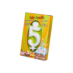 Számgyertya csomagolt 5 fehér Iroda üzemeltetés, munkavédelem Egyéb