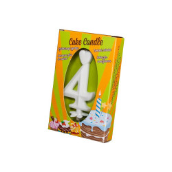 Számgyertya csomagolt 4 fehér Iroda üzemeltetés, munkavédelem Egyéb