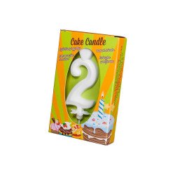 Számgyertya csomagolt 2 fehér Iroda üzemeltetés, munkavédelem Egyéb