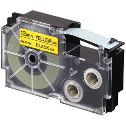 Feliratozógép szalag XR-12YW1 12mmx8m Casio sárga/fekete Irodatechnika, kellékei Casio