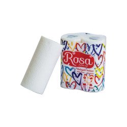Háztartási papírtörlő kéztörlő 2 rétegű 50 lap/tekercs 2 tekercs/csomag Rosa Extra Soft 2/1_K042 Iroda üzemeltetés, munkavédelem Egyéb