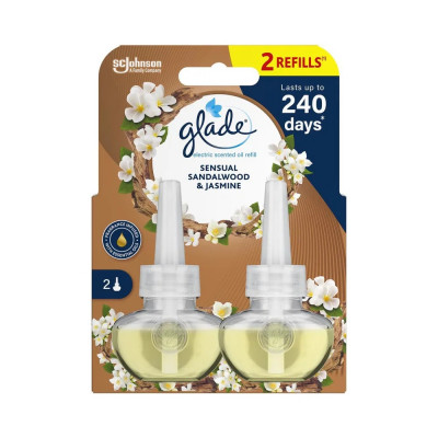 Légfrissítő elektromos utántöltő 2x20 ml Glade® Sensual Szantálfa és Jázmin