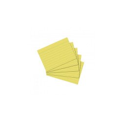 Kartotékkártya  A7 100 ív/csomag, vonalas, Herlitz sárga Író- irodaszer, papíráru Herlitz