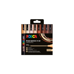 Dekormarker 1,8-2,5mm, Uni Posca PC-5M 8 db-os készlet. porté színek Író- irodaszer, papíráru Uni