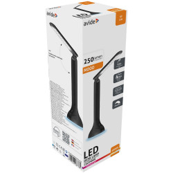 Asztali lámpa LED, AVIDE RGB hangulatvilágítás, 4W, 4000K, fekete Iroda üzemeltetés, munkavédelem Avide