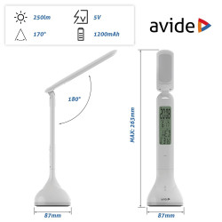 Asztali lámpa LED, AVIDE RGB Naptár, 4W, 4000K, fehér
