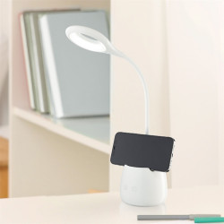 Asztali lámpa LED, AVIDE Tolltartóval, 5W, 6400K, fehér