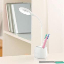 Asztali lámpa LED, AVIDE Tolltartóval, 5W, 6400K, fehér