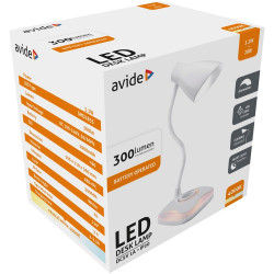 Asztali lámpa LED, AVIDE USB, 3,2W, 4000K, fehér Iroda üzemeltetés, munkavédelem Avide