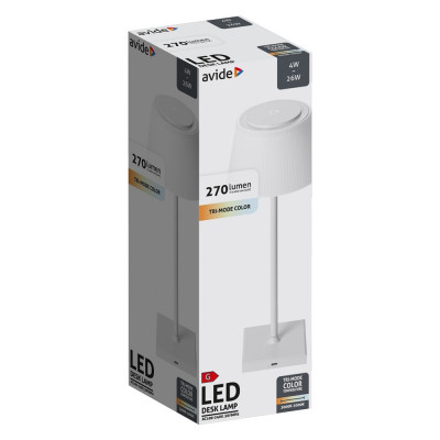 Asztali lámpa LED, AVIDE USB, 4W, 4000K, fehér