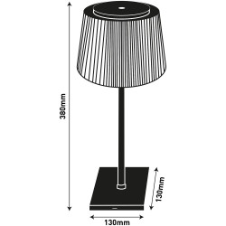 Asztali lámpa LED, AVIDE USB, 4W, 4000K, fekete