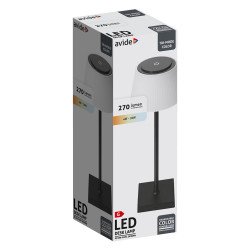 Asztali lámpa LED, AVIDE USB, 4W, 4000K, fekete Iroda üzemeltetés, munkavédelem Avide