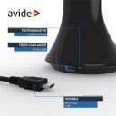Asztali lámpa LED, AVIDE Naptár, 5W, 4000K, fekete