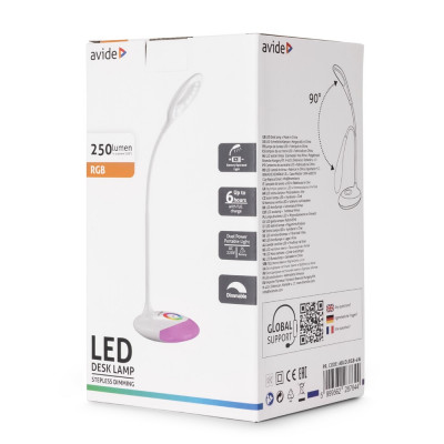 Asztali lámpa LED, AVIDE RGB, 4W, 4000K, fehér