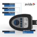 Asztali lámpa LED, AVIDE Üzleti bőrhatású naptár, 6W, 5000K, fekete