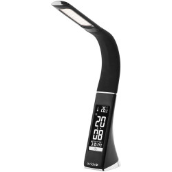 Asztali lámpa LED, AVIDE Üzleti bőrhatású naptár, 6W, 5000K, fekete