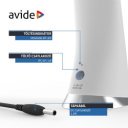 Asztali LED lámpa, Luna, kijelzős, 6W, 6400K, AVIDE, fehér