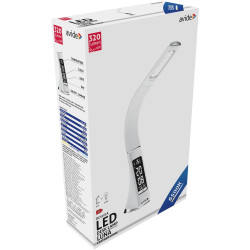 Asztali lámpa LED, AVIDE Luna üzleti bőrhatású naptár, 6W, 6400K, fehér Iroda üzemeltetés, munkavédelem Avide