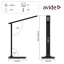 Asztali lámpa LED, AVIDE Irodai bőrhatású naptár Nathan, 6W, 5000K, fekete