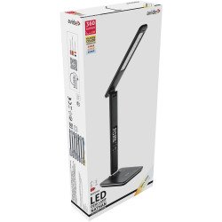 Asztali LED lámpa, Nathan, kijelzős, 6W, 5000K, AVIDE, fekete Iroda üzemeltetés, munkavédelem Avide