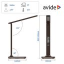 Asztali lámpa LED, AVIDE Irodai bőrhatású naptár Nathan, 6W, 5000K, barna