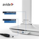 Asztali lámpa LED, AVIDE Irodai bőrhatású naptár Nathan, 6W, 5000K, fehér